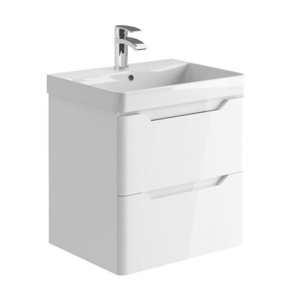 Apex Ella White 600 Wall Hung Vanity Unit and Basin