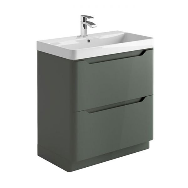 Apex Ella Matt Anthracite 800 Floor Standing Vanity Unit and Basin