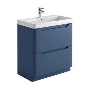 Apex Ella Matt Blue 800 Floor Standing Vanity Unit and Basin