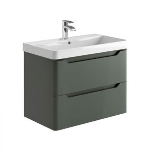 Apex Ella Matt Anthracite 800 Wall Hung Vanity Unit and Basin