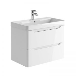 Apex Ella White 800 Wall Hung Vanity Unit and Basin