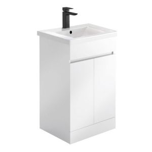 Apex Empire White 500 Floor Standing Vanity Unit and Basin