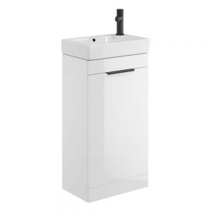 Apex Esme White 450 Floor Standing Cloakroom Vanity Unit and Basin