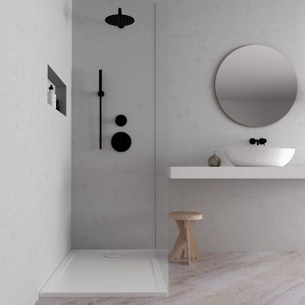 Apex Rectangular 1400 x 900 Gloss White Shower Tray #3