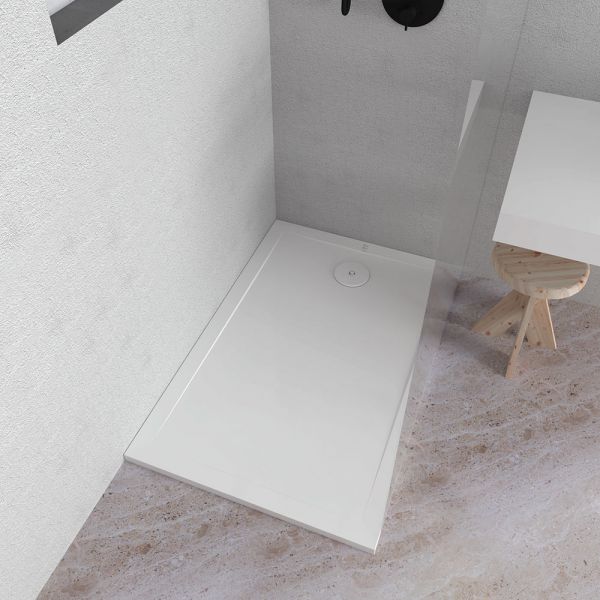 Apex Rectangular 1400 x 900 Gloss White Shower Tray #2