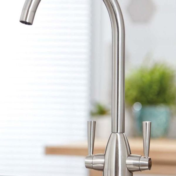 Apex Marlo Brushed Nickel Mono Kitchen Mixer Tap #2