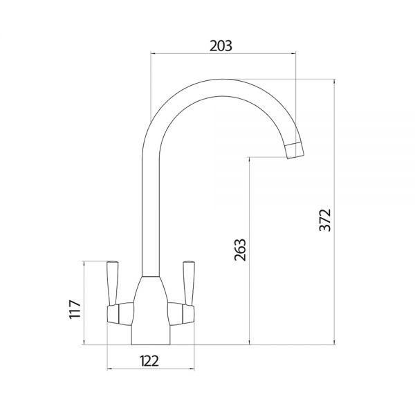 Apex Marlo Brushed Nickel Mono Kitchen Mixer Tap #3