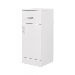 Apex Lanza White Floor Standing Side Cabinet