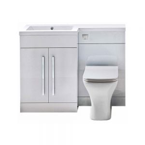 Apex Lili White 1100 Vanity and WC Unit Pack Left Hand