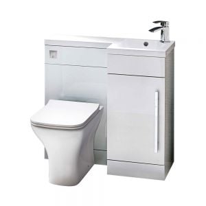 Apex Lili White 900 Vanity and WC Unit Pack Right Hand