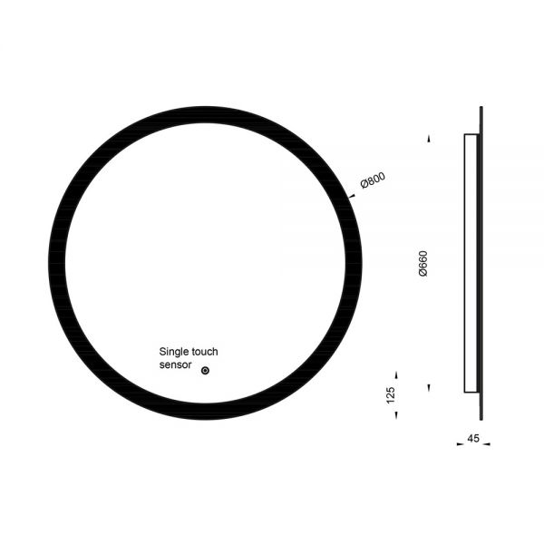 Apex Lunar LED Bathroom Mirror 800 x 800mm #3
