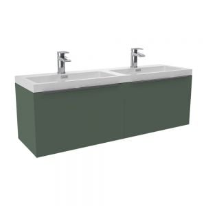 Apex Muro Plus Green 1200 Wall Hung Vanity Unit and Double Basin