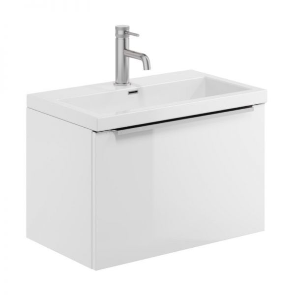 Apex Muro Plus White 600 Wall Hung Vanity Unit and Basin