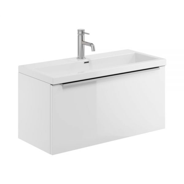 Apex Muro Plus White 800 Wall Hung Vanity Unit and Basin