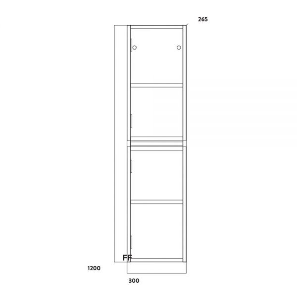 Apex Muro Plus White Tall Bathroom Storage Unit #2