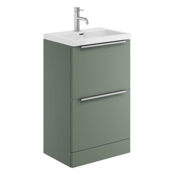 Apex Muro Plus Green 500 Floor Standing Vanity Unit and Basin