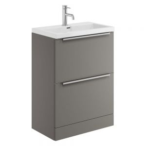 Apex Muro Plus Grey 600 Floor Standing Vanity Unit and Basin