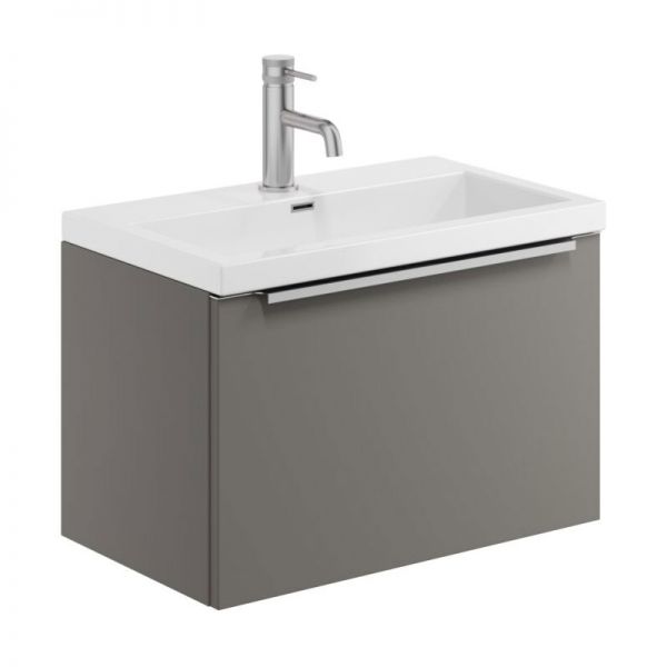 Apex Muro Plus Grey 600 Wall Hung Vanity Unit and Basin