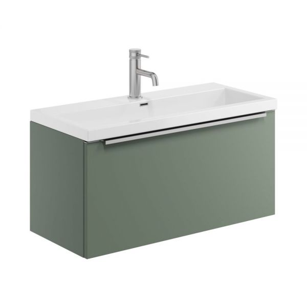 Apex Muro Plus Green 800 Wall Hung Vanity Unit and Basin