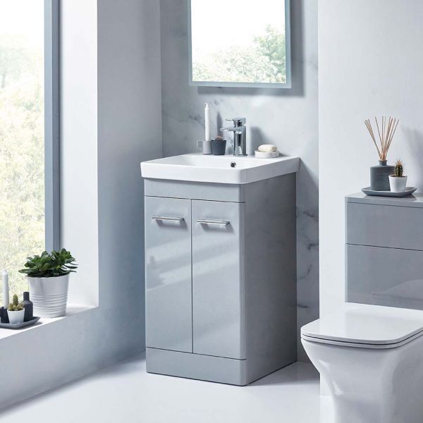 Apex Rossini Pebble 600 Floor Standing Vanity Unit and Basin #2