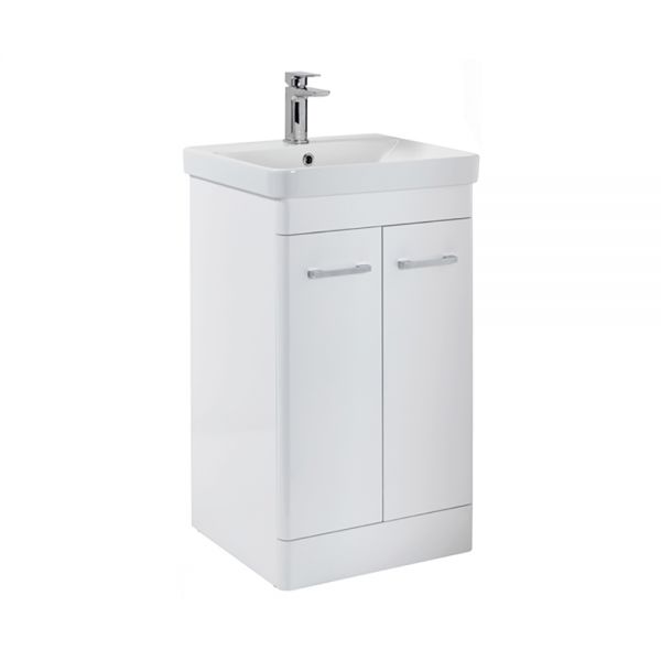 Apex Rossini White 500 Floor Standing Vanity Unit and Basin