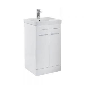 Apex Rossini White 500 Floor Standing Vanity Unit and Basin