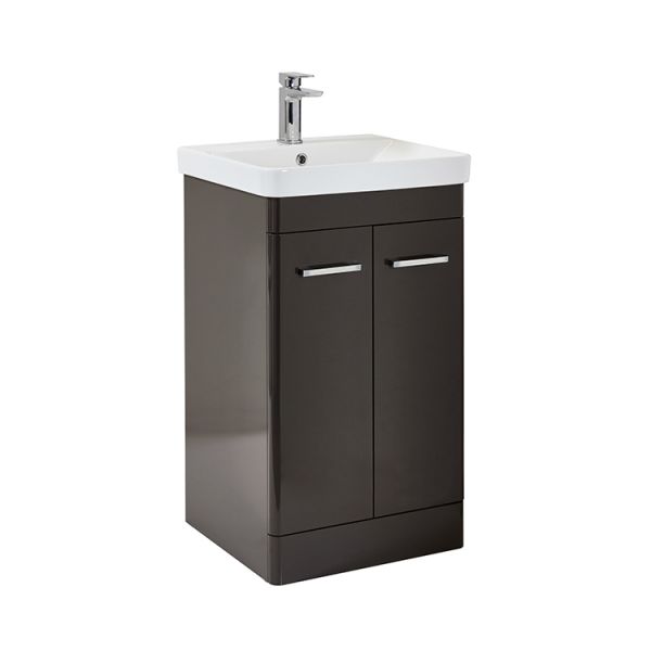 Apex Rossini Grey 500 Floor Standing Vanity Unit and Basin