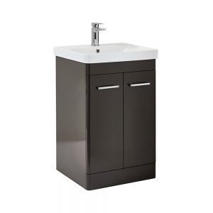 Apex Rossini Grey 600 Floor Standing Vanity Unit and Basin