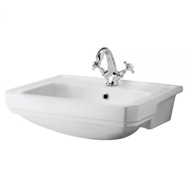 Apex Traditional One Tap Hole Semi Recessed Basin 560 x 450mm