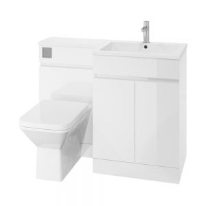 Apex Waterguard White 1100 Vanity and WC Unit Pack Right Hand