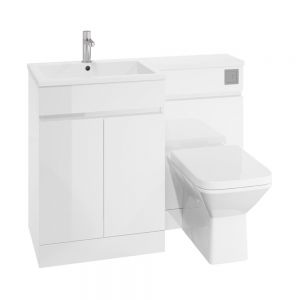 Apex Waterguard White 1100 Vanity and WC Unit Pack Left Hand
