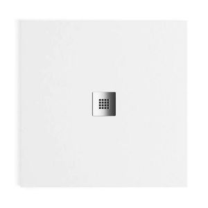 Apex Square 800 x 800 White Slate Effect Shower Tray