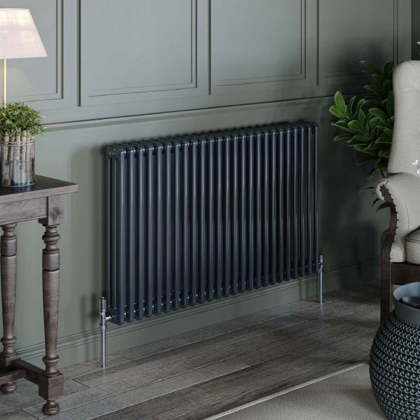 Apollo Roma 2 Column Horizontal Low Level Anthracite Column Radiator 400 x 1180 2C4H1200_ANT