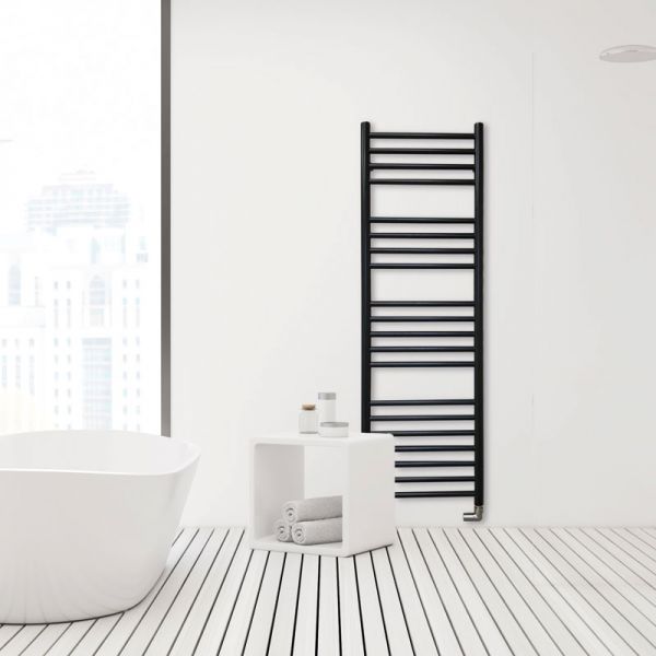 JIS Sussex Ashdown Black 1250mm x 400mm Stainless Steel Towel Rail #2