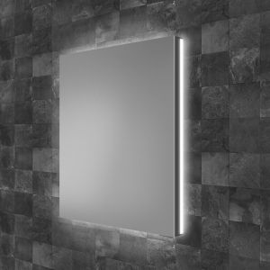 HIB Atrium 50 Semi Recessed LED Single Door Bathroom Cabinet