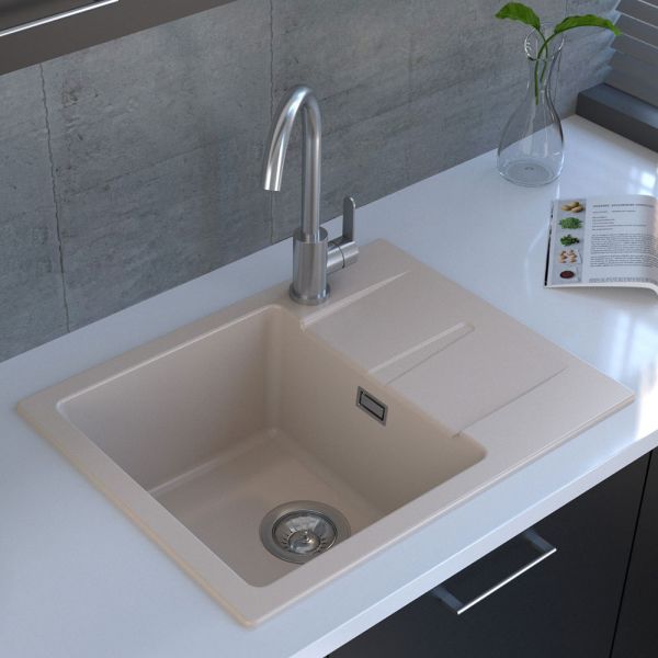 Reginox Avignon Caffe 1 Bowl Granite Kitchen Sink 595 x 460mm #2