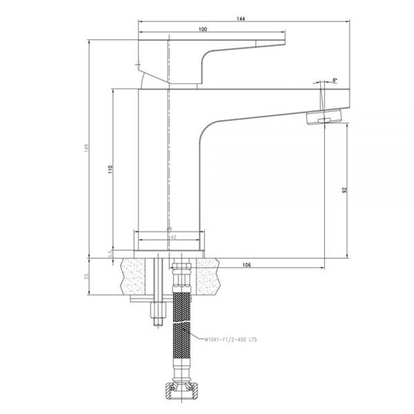 JTP Base Chrome Basin Mixer Tap with Click Clack Waste #2