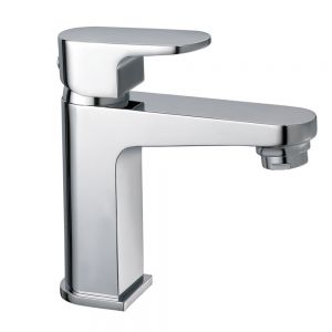 JTP Base Chrome Mini Basin Mixer Tap with Click Clack Waste