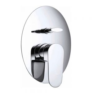 JTP Base Chrome Two Outlet Manual Shower Valve with Diverter