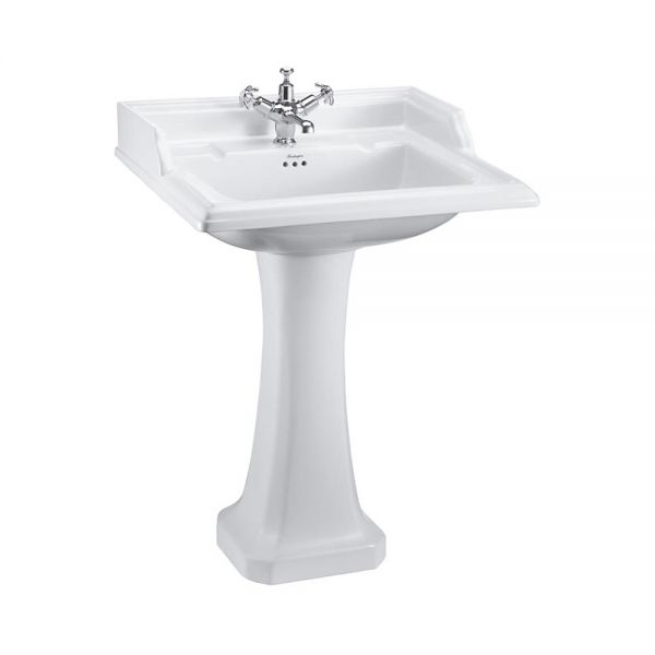 Burlington Classic 650mm Square Basin and Pedestal B15