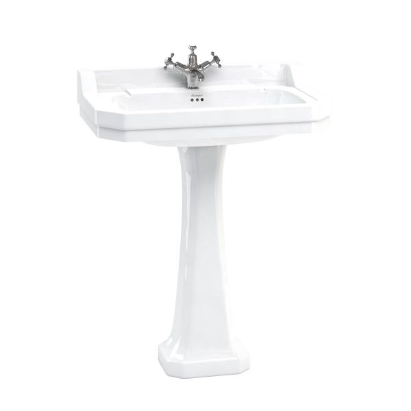 Burlington Edwardian 800mm Rectangular Basin and Pedestal B18