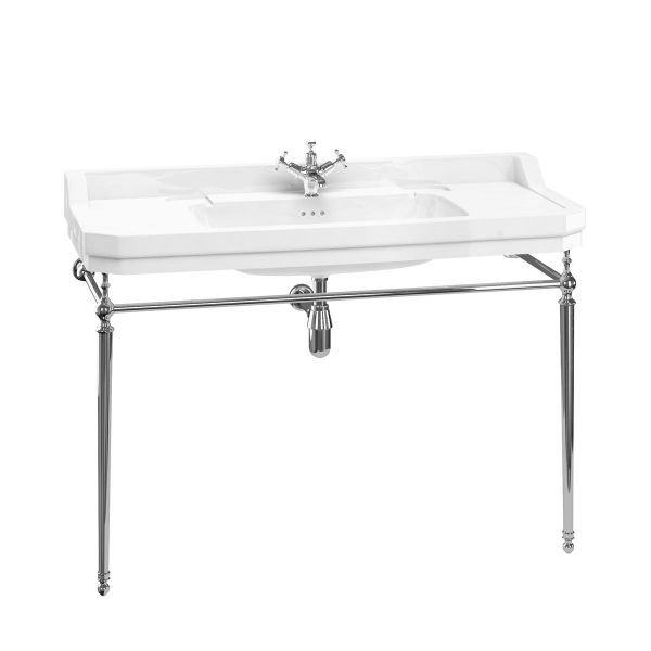 Burlington Edwardian 1200mm Rectangular Basin and Chrome Washstand B19