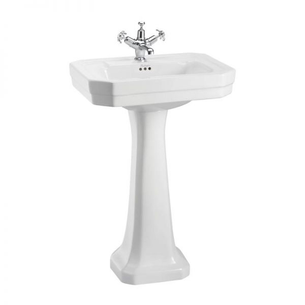 Burlington Victorian 560mm Rectangular Basin and Pedestal B2