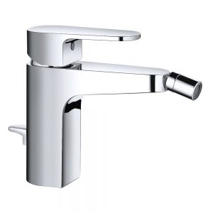 Just Taps Plus Base Chrome Bidet Mixer Tap with Pop Up Waste