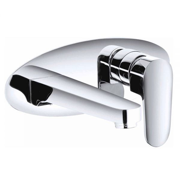 JTP Base Chrome Wall Mounted Basin Mixer Tap