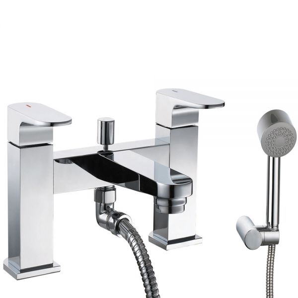 JTP Base Chrome Deck Mounted Bath Shower Mixer Tap