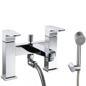 JTP Base Chrome Deck Mounted Bath Shower Mixer Tap