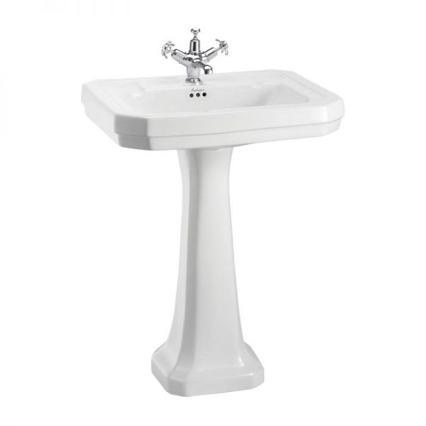 Burlington Victorian 610mm Rectangular Basin and Pedestal B3