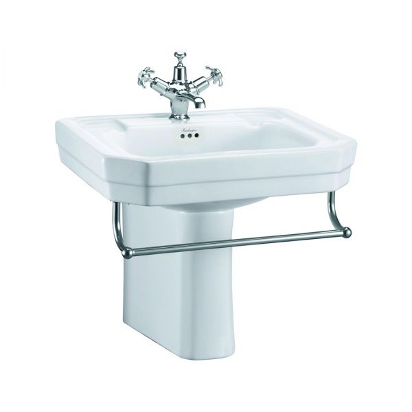 Burlington Victorian 610mm Rectangular Basin and Semi Pedestal B3