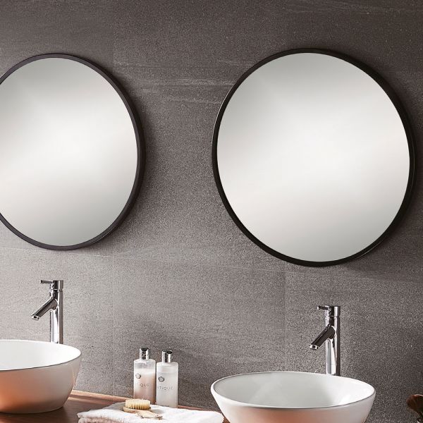 Origins Living Round Black Docklands Mirror 800 x 800mm #2